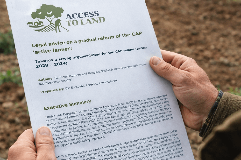 farmer holding the report